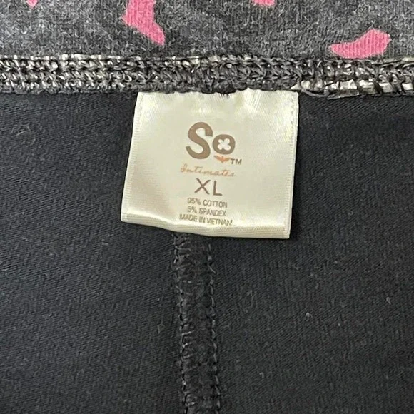 Black and pink leopard print yoga pants with fold over waistband - Picture 4 of 6